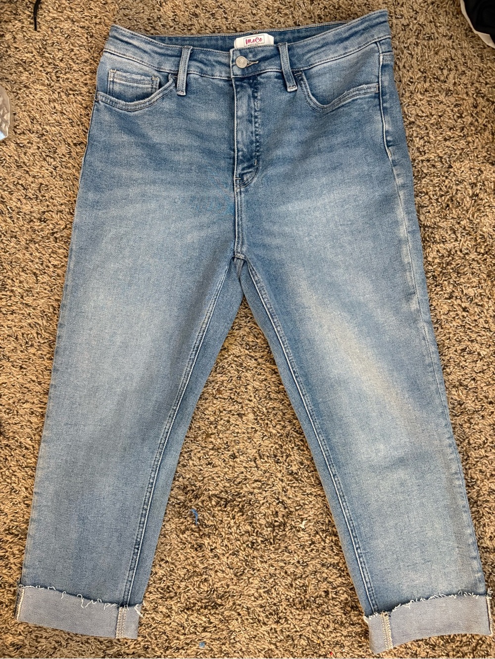 Tummy Control Jeans – MOCO Jeans Light Wash women Cropped Denim Jeans